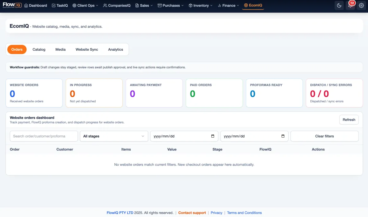 EcomIQ screenshot