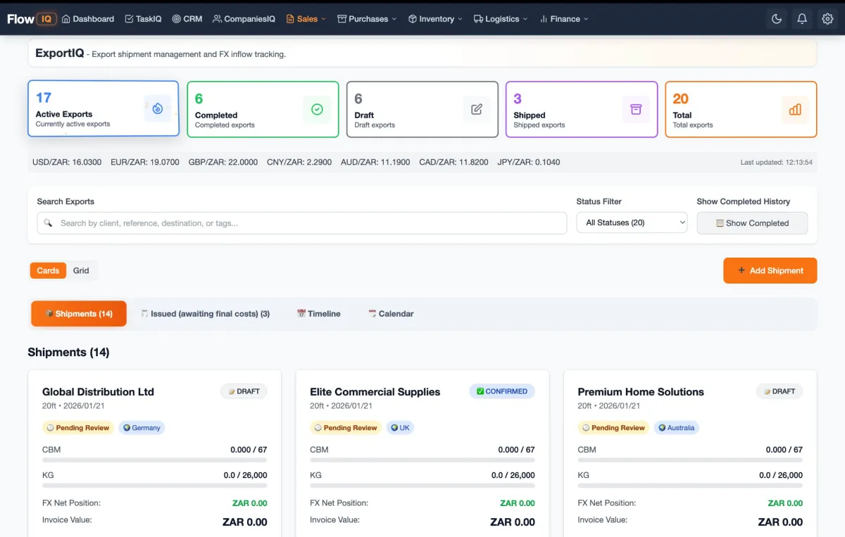 ExportIQ screenshot