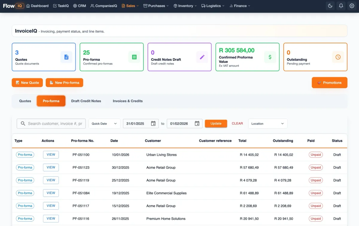 InvoiceIQ screenshot