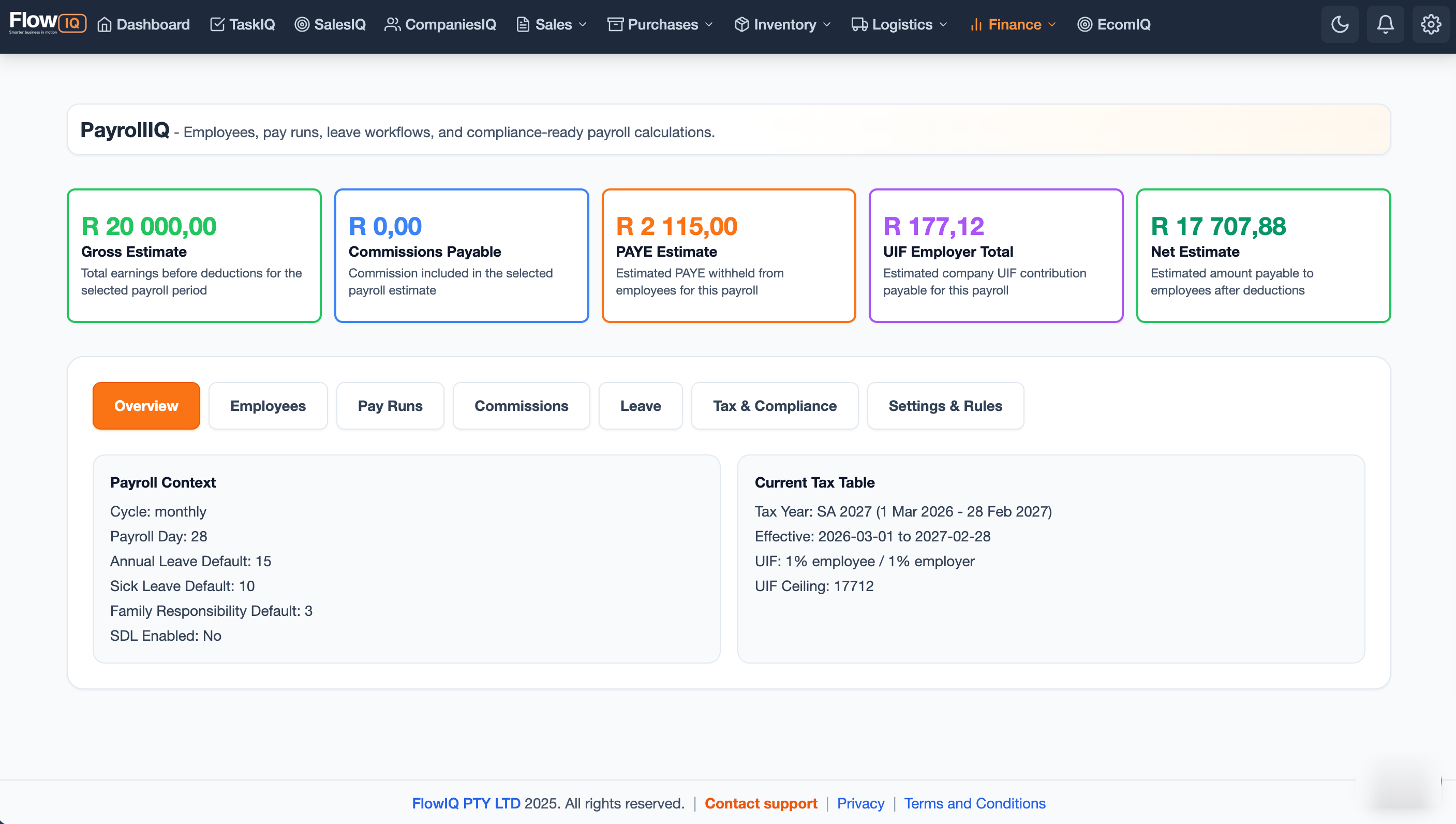 PayrollIQ screenshot