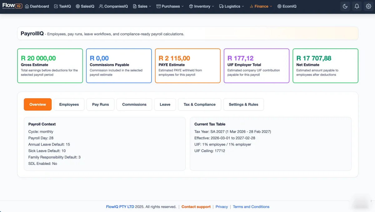 PayrollIQ screenshot