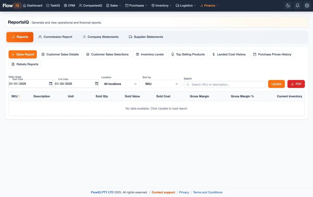 ReportsIQ management reporting workspace